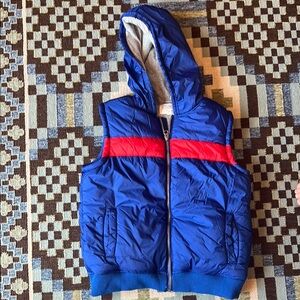 Gymboree Blue and Red Hooded Vest